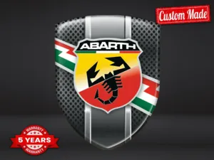 Fiat Abarth Calcomanías Resina Edición Carreras Estilo Cúpula Elegante